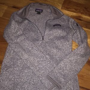 grey patagonia quarter zip